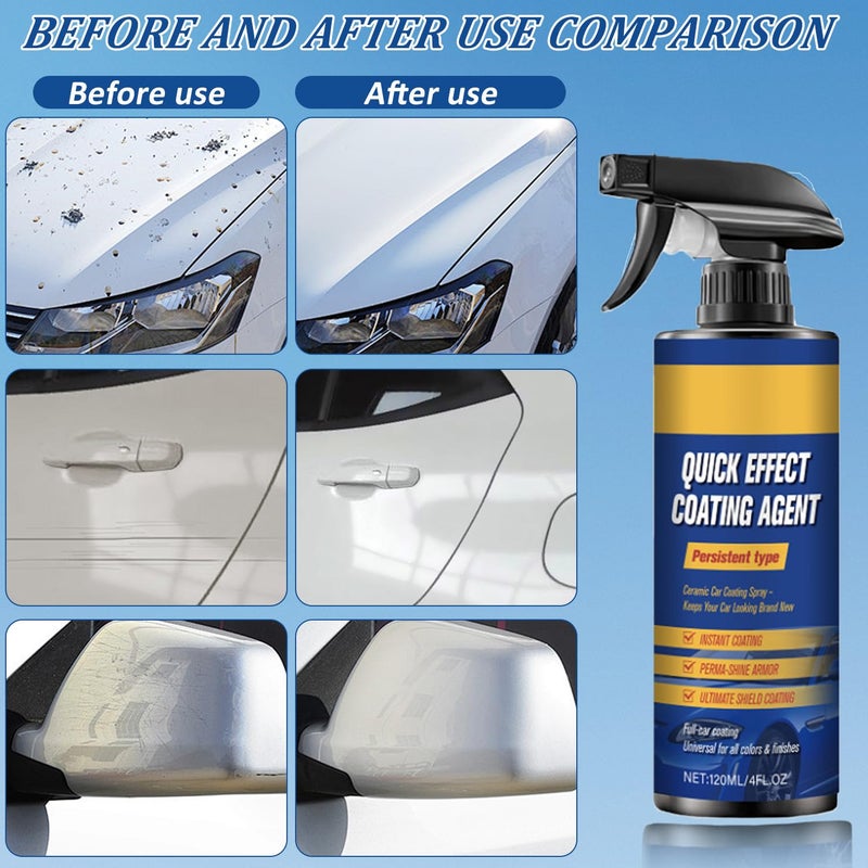 Berthg Advanced Car Quick-Acting Coating Agent Spray with Quick-Acting Formula,Quick Effect Coating Agent for car， Waterless Wash & Scratch Polish for Long-Lasting Protection - Image 2